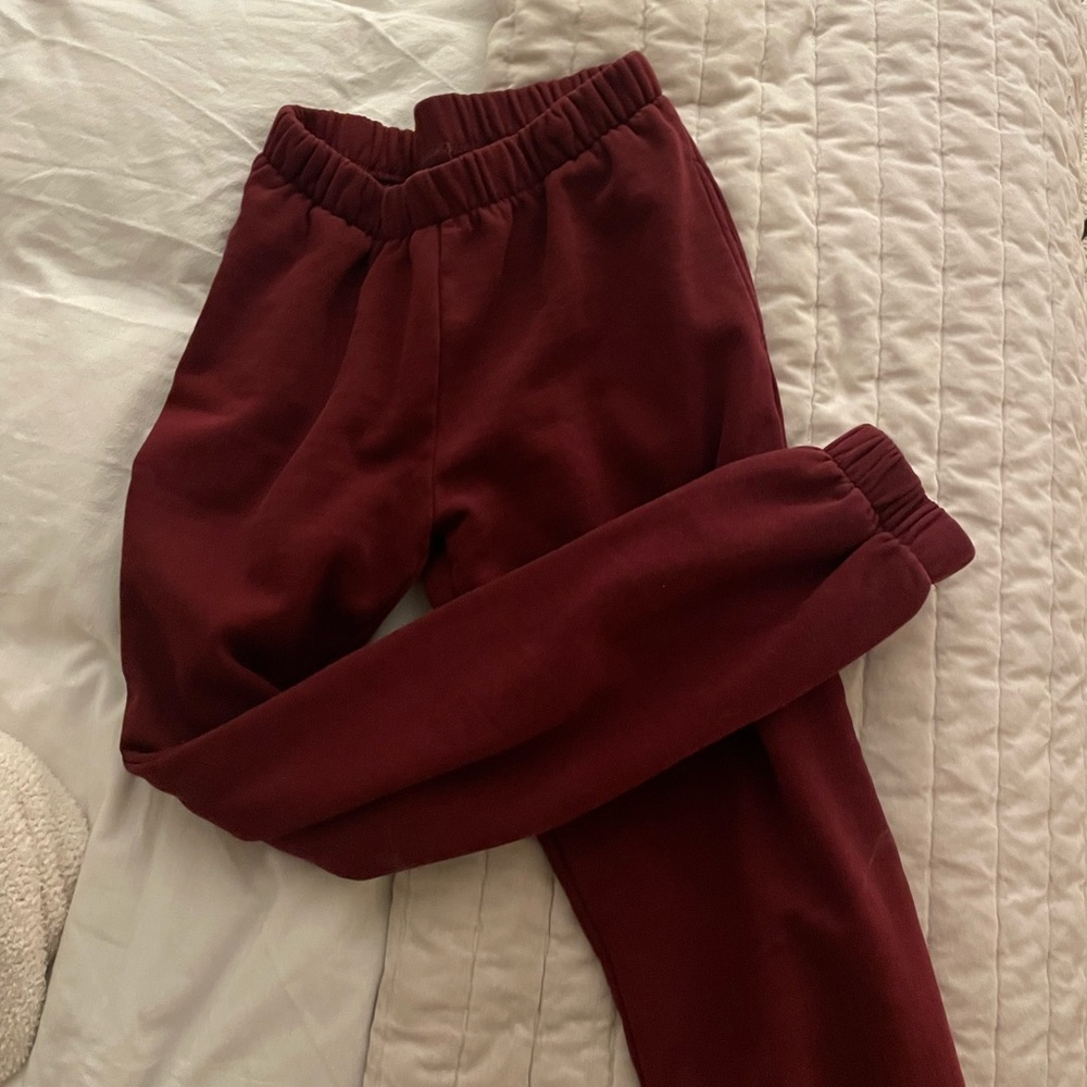 john galt aka brandy melville rosa sweatpants in burgundy maroon color ONE SIZE